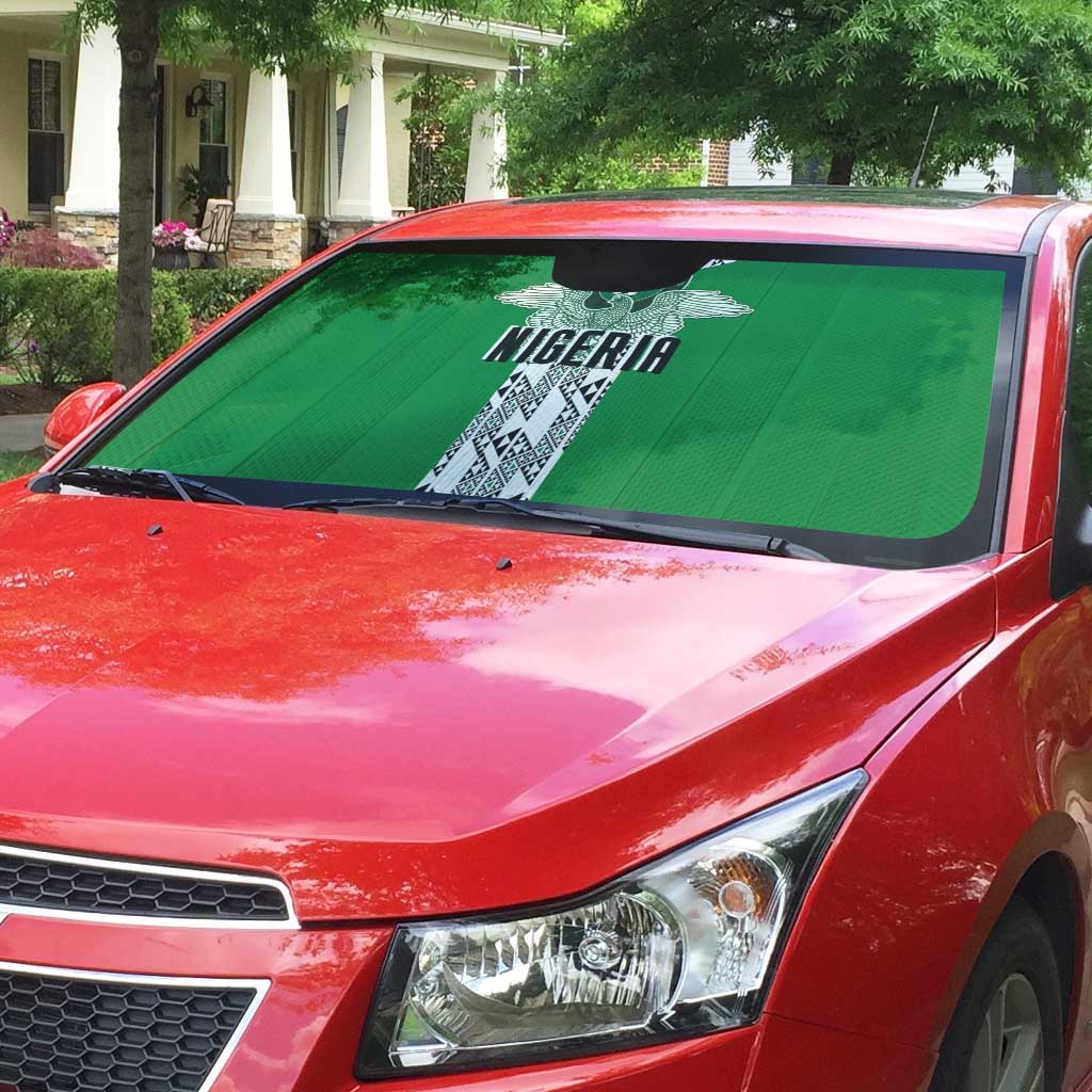 Nigeria National Football Auto Sun Shade Inspired Retro Style - Wonder Print Shop