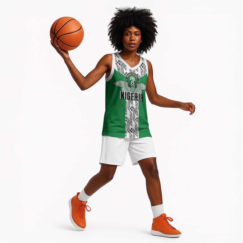 Custom Nigeria National Football Basketball Jersey Inspired Retro Style - Wonder Print Shop