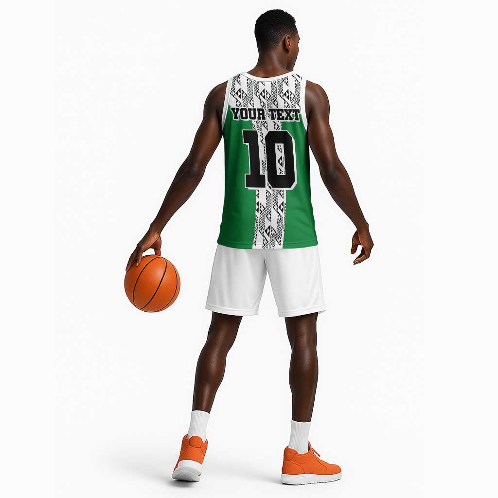 Custom Nigeria National Football Basketball Jersey Inspired Retro Style - Wonder Print Shop