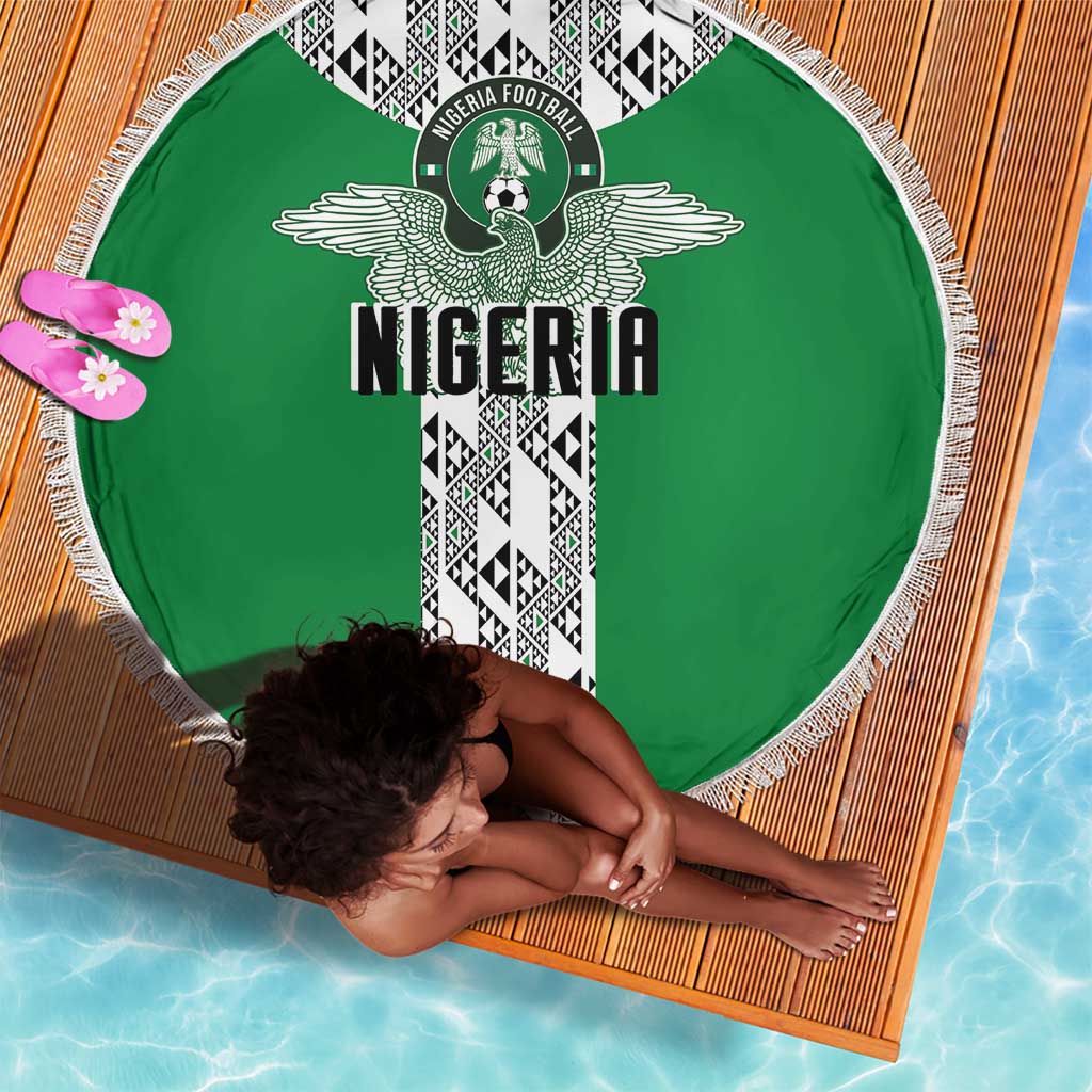 Nigeria National Football Beach Blanket Inspired Retro Style - Wonder Print Shop