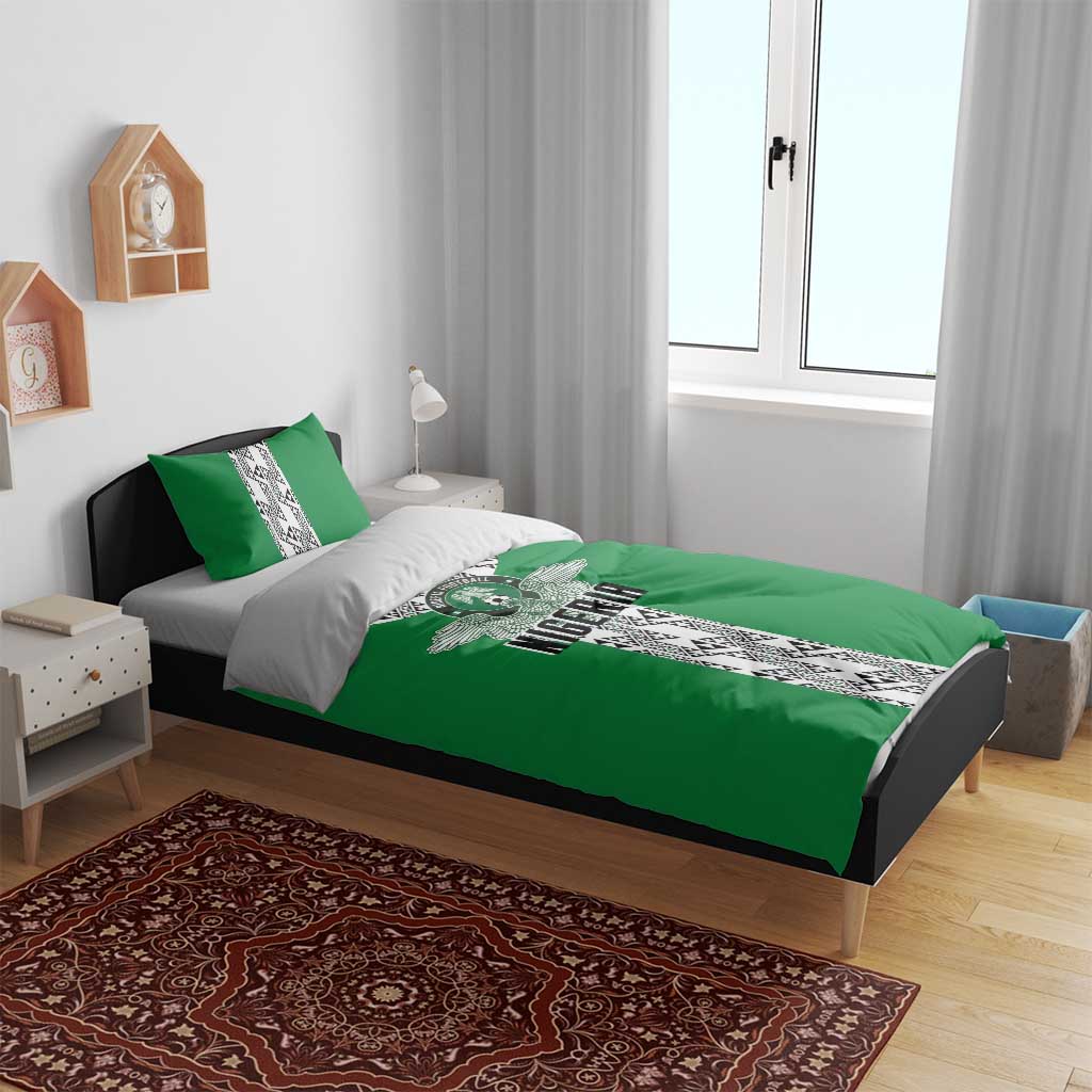 Nigeria National Football Bedding Set Inspired Retro Style - Wonder Print Shop