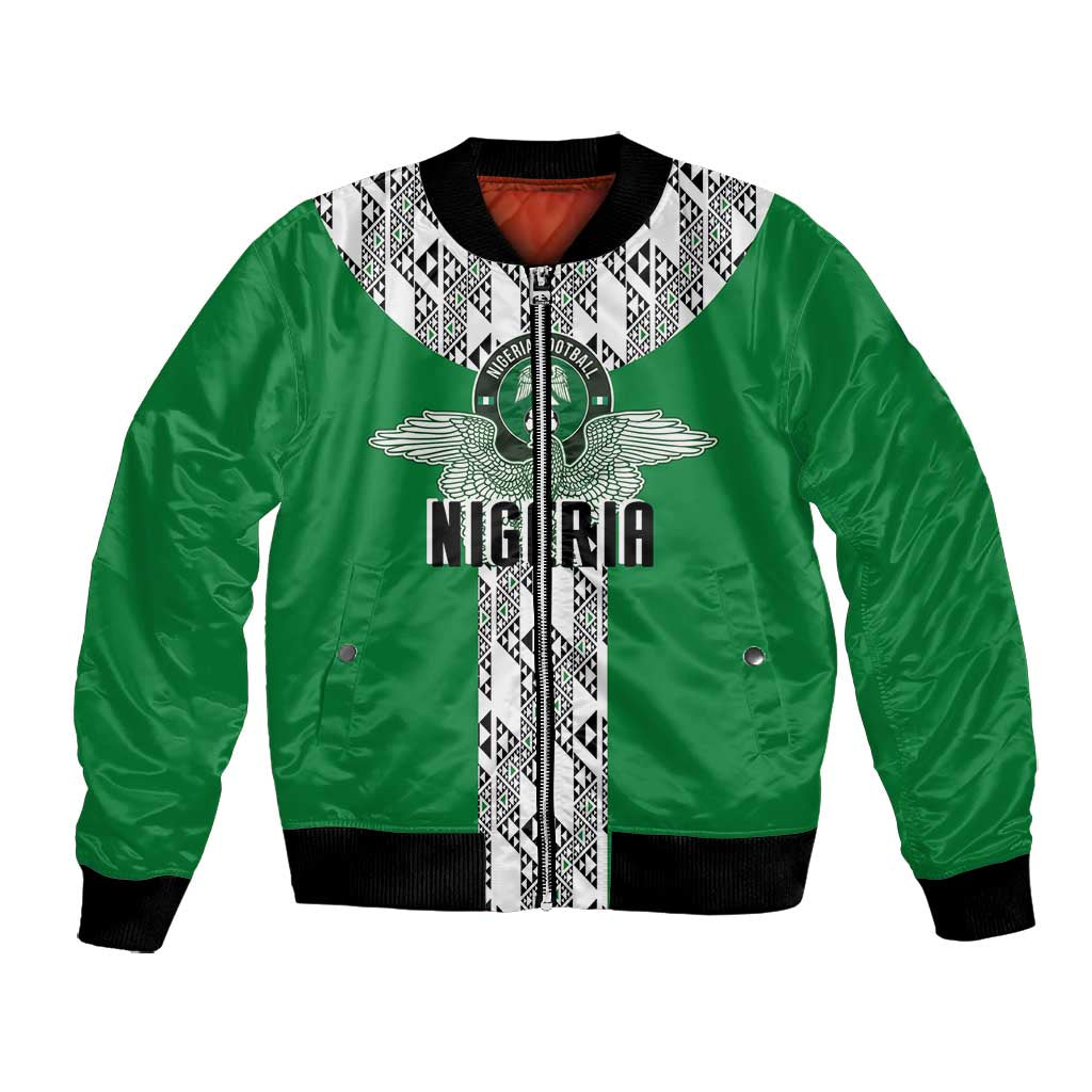 Custom Nigeria National Football Bomber Jacket Inspired Retro Style - Wonder Print Shop