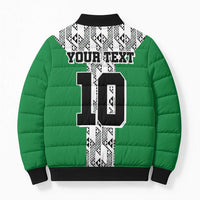 Custom Nigeria National Football Bomber Puffer Jacket Inspired Retro Style - Wonder Print Shop
