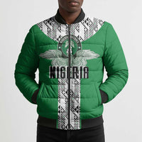 Custom Nigeria National Football Bomber Puffer Jacket Inspired Retro Style - Wonder Print Shop