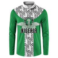 Custom Nigeria National Football Button Sweatshirt Inspired Retro Style