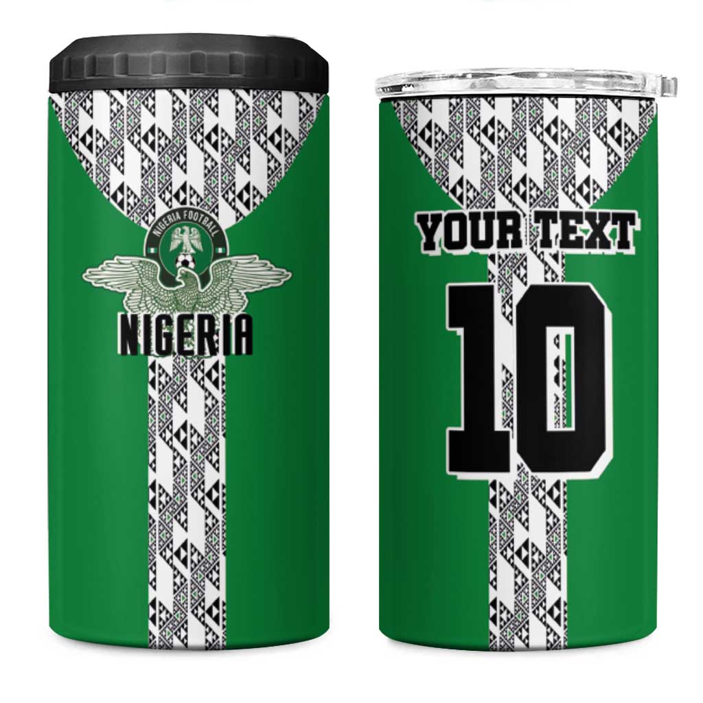 Custom Nigeria National Football 4 in 1 Can Cooler Tumbler Inspired Retro Style - Wonder Print Shop