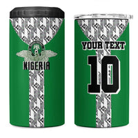 Custom Nigeria National Football 4 in 1 Can Cooler Tumbler Inspired Retro Style - Wonder Print Shop