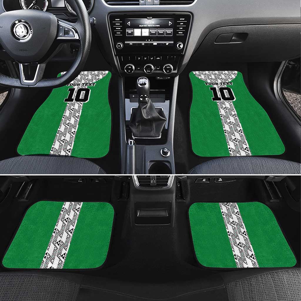 Custom Nigeria National Football Car Mats Inspired Retro Style - Wonder Print Shop