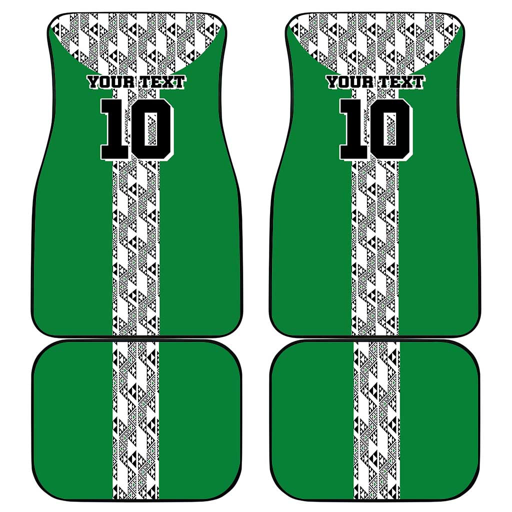 Custom Nigeria National Football Car Mats Inspired Retro Style - Wonder Print Shop