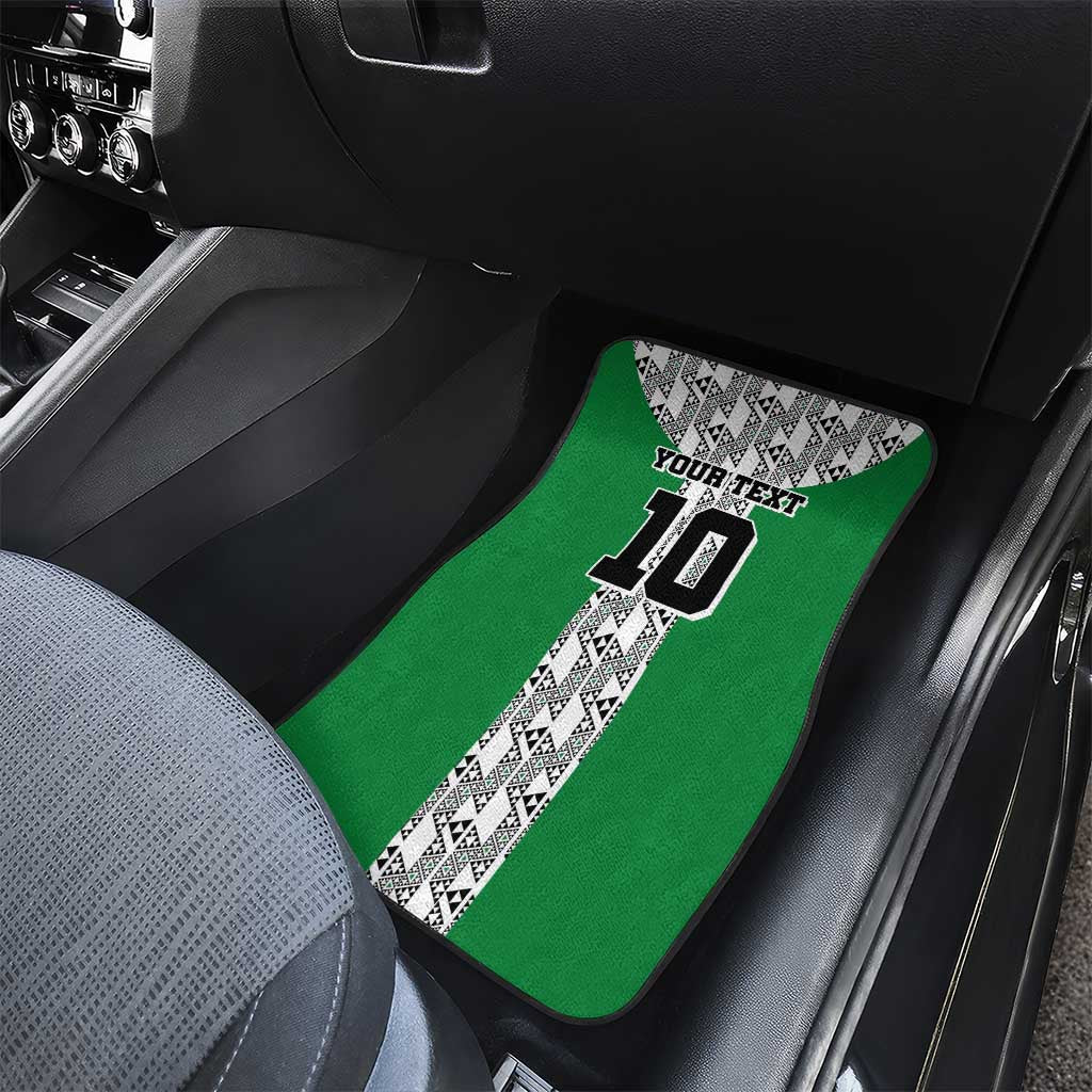 Custom Nigeria National Football Car Mats Inspired Retro Style - Wonder Print Shop