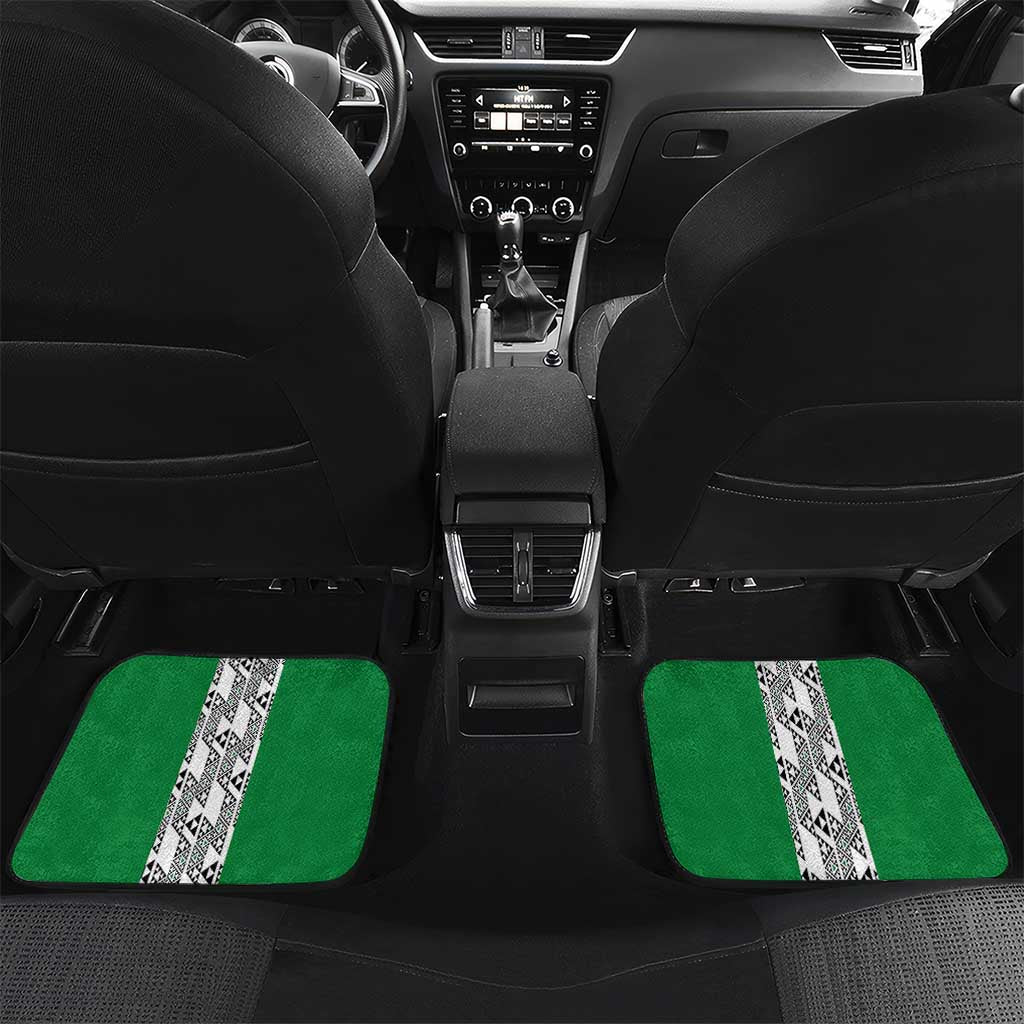 Custom Nigeria National Football Car Mats Inspired Retro Style - Wonder Print Shop