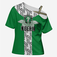 Custom Nigeria National Football Cross Shoulder Shirt Inspired Retro Style - Wonder Print Shop