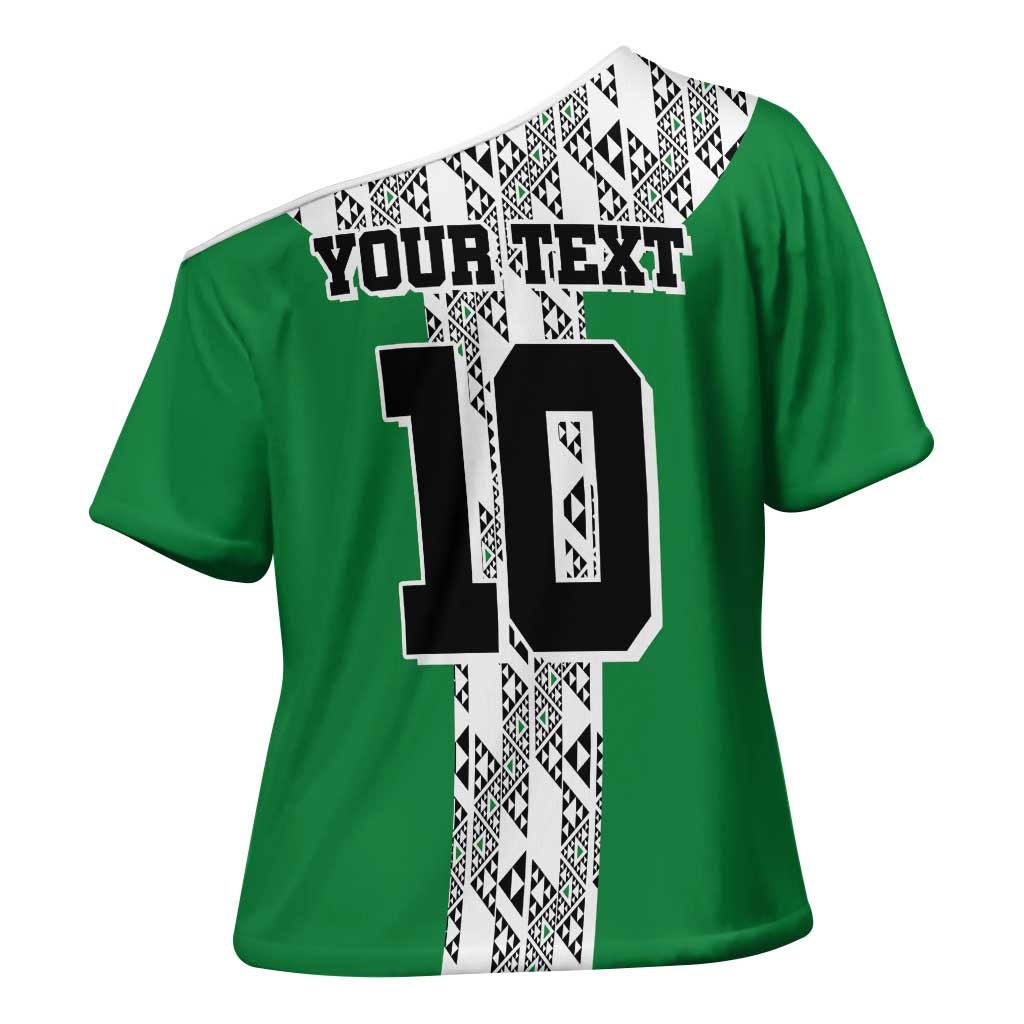 Custom Nigeria National Football Cross Shoulder Shirt Inspired Retro Style - Wonder Print Shop