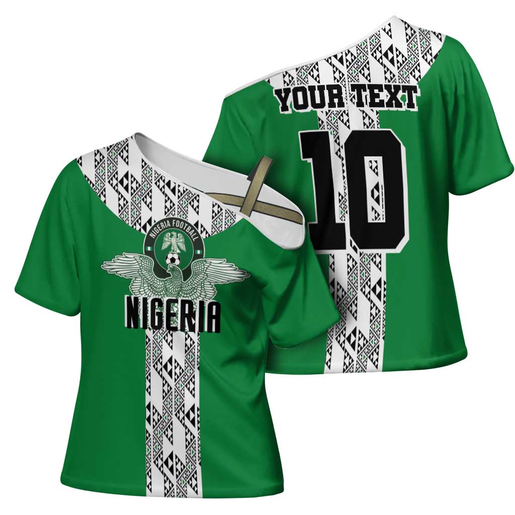 Custom Nigeria National Football Cross Shoulder Shirt Inspired Retro Style - Wonder Print Shop