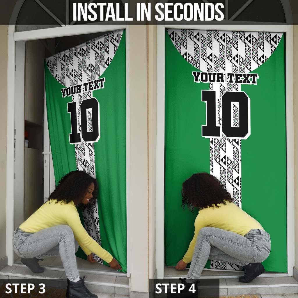 Custom Nigeria National Football Door Cover Inspired Retro Style - Wonder Print Shop
