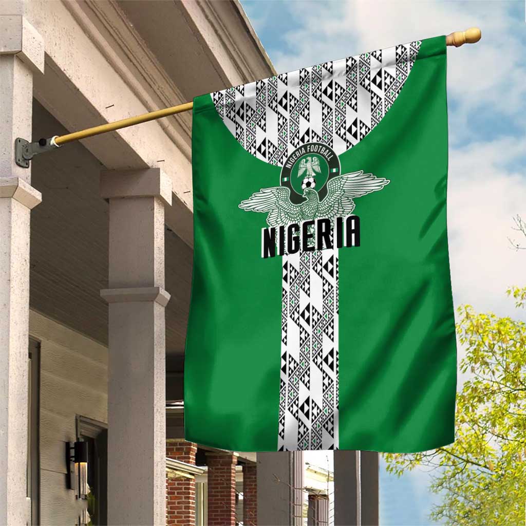 Nigeria National Football Garden Flag Inspired Retro Style - Wonder Print Shop