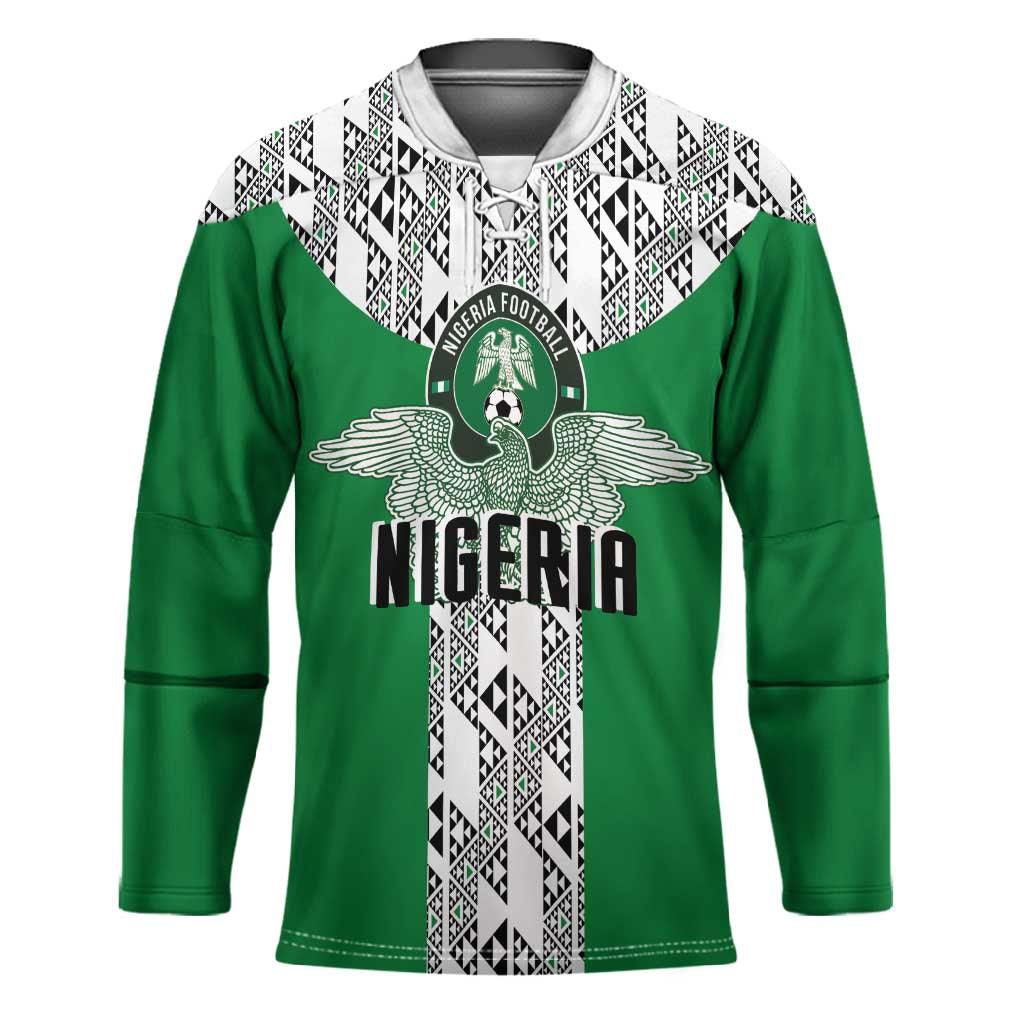 Custom Nigeria National Football Hockey Jersey Inspired Retro Style - Wonder Print Shop
