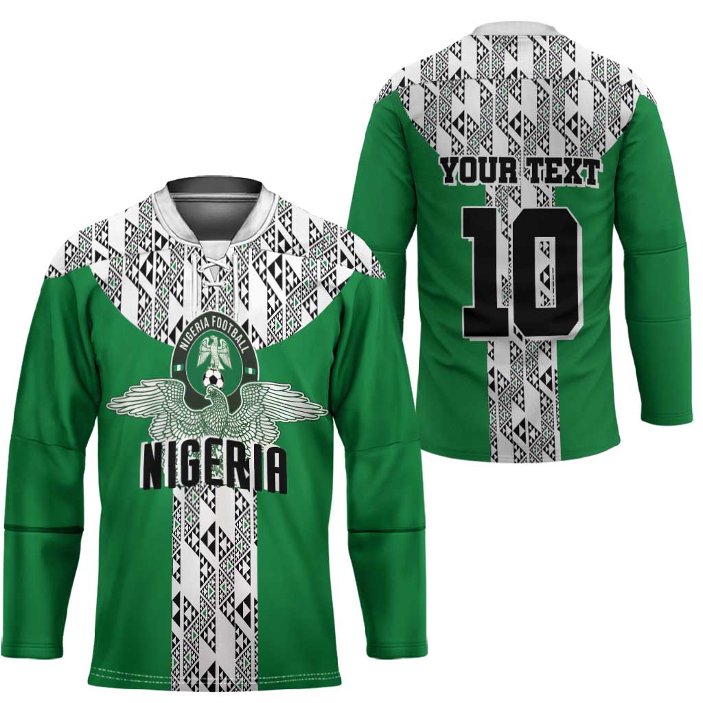 Custom Nigeria National Football Hockey Jersey Inspired Retro Style - Wonder Print Shop