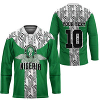 Custom Nigeria National Football Hockey Jersey Inspired Retro Style - Wonder Print Shop