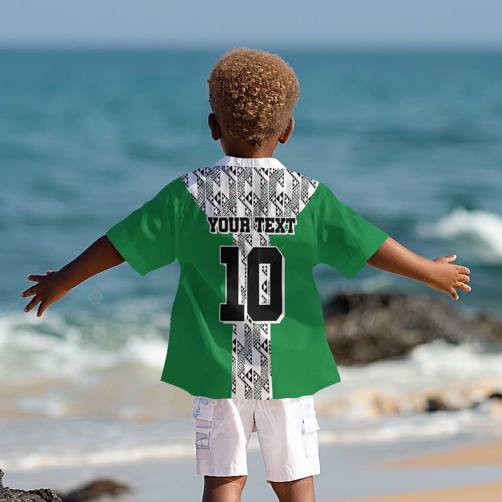 Custom Nigeria National Football Kid Hawaiian Shirt Inspired Retro Style - Wonder Print Shop