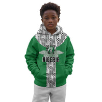 Custom Nigeria National Football Kid Hoodie Inspired Retro Style - Wonder Print Shop