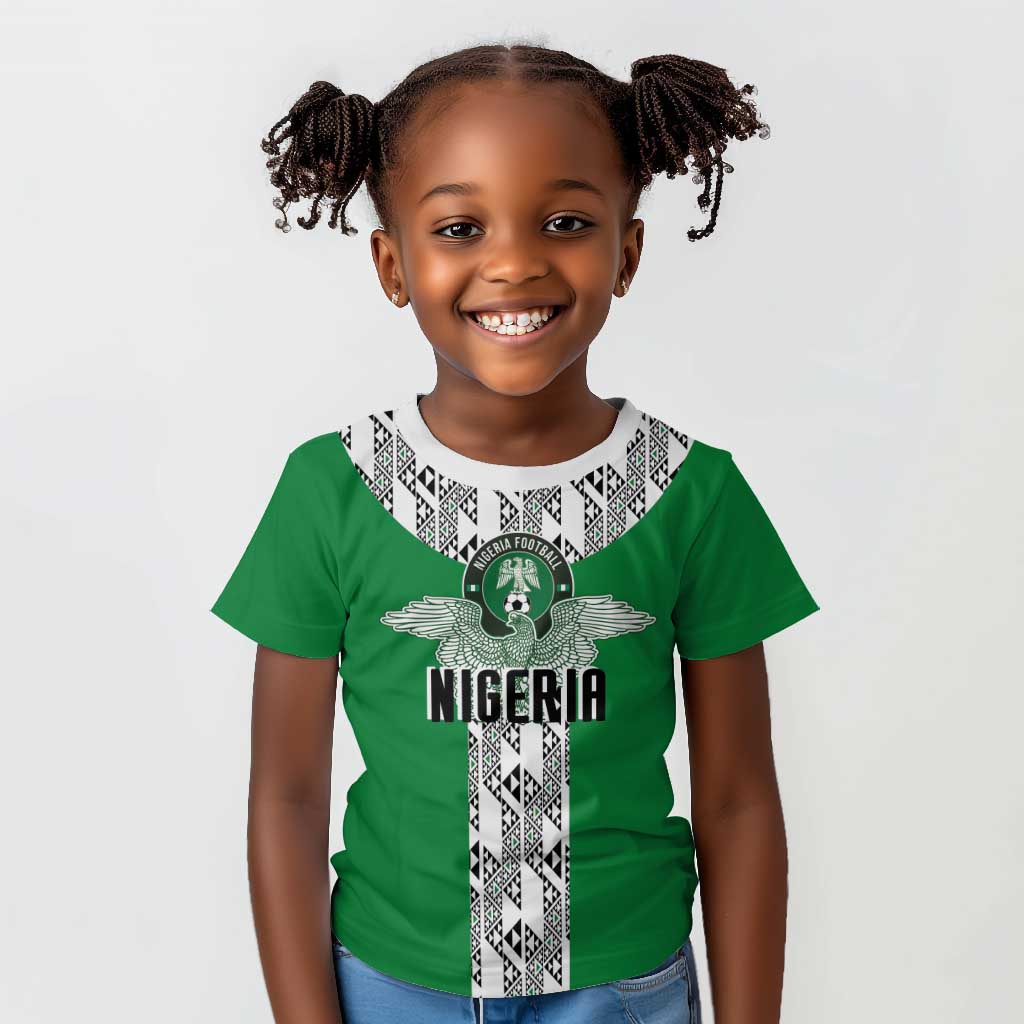 Custom Nigeria National Football Kid T shirt Inspired Retro Style - Wonder Print Shop