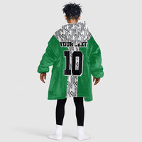 Custom Nigeria National Football Kid Wearable Blanket Hoodie Inspired Retro Style - Wonder Print Shop