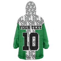 Custom Nigeria National Football Kid Wearable Blanket Hoodie Inspired Retro Style - Wonder Print Shop