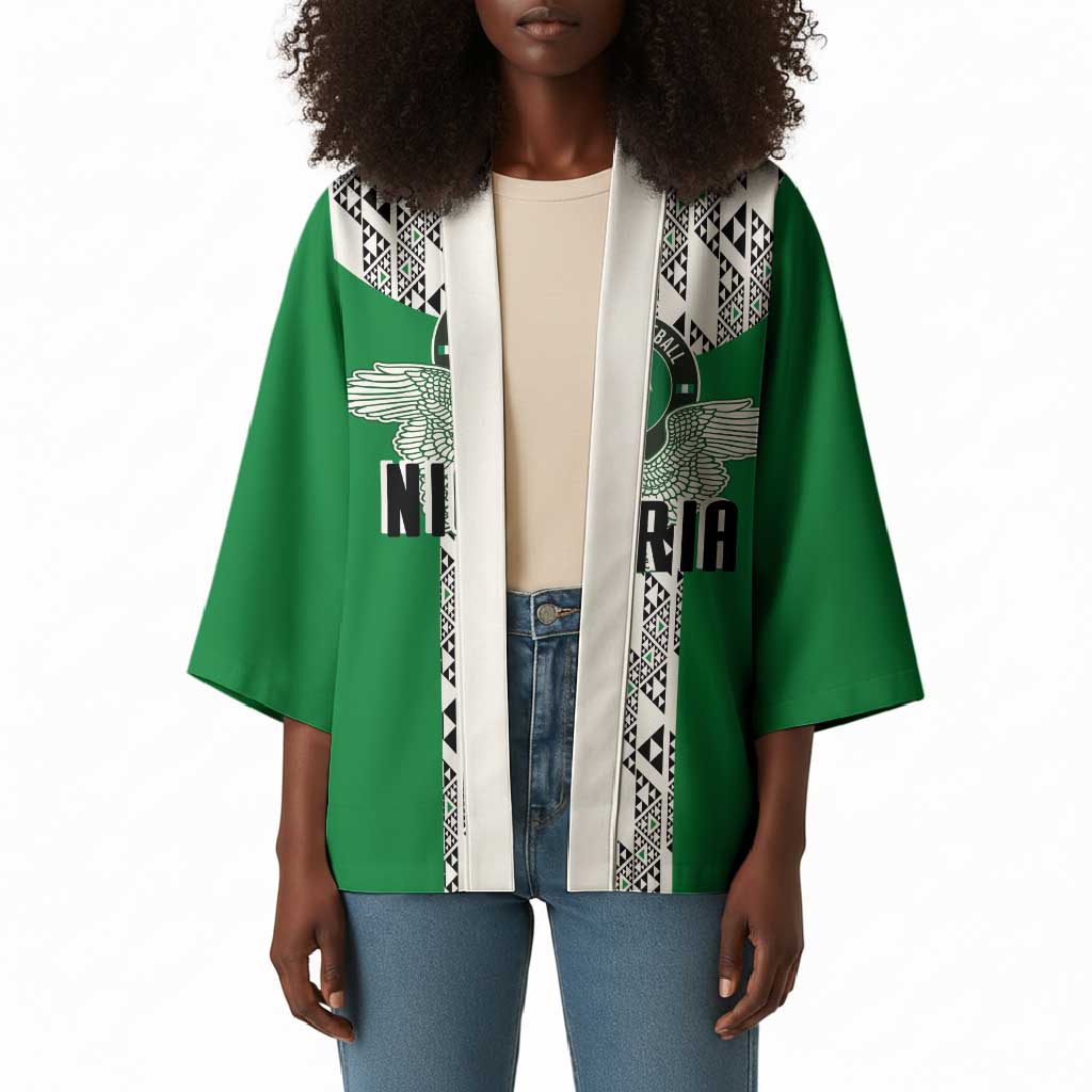 Custom Nigeria National Football Kimono Inspired Retro Style - Wonder Print Shop