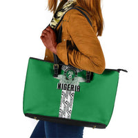Nigeria National Football Leather Tote Bag Inspired Retro Style - Wonder Print Shop