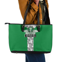 Nigeria National Football Leather Tote Bag Inspired Retro Style - Wonder Print Shop