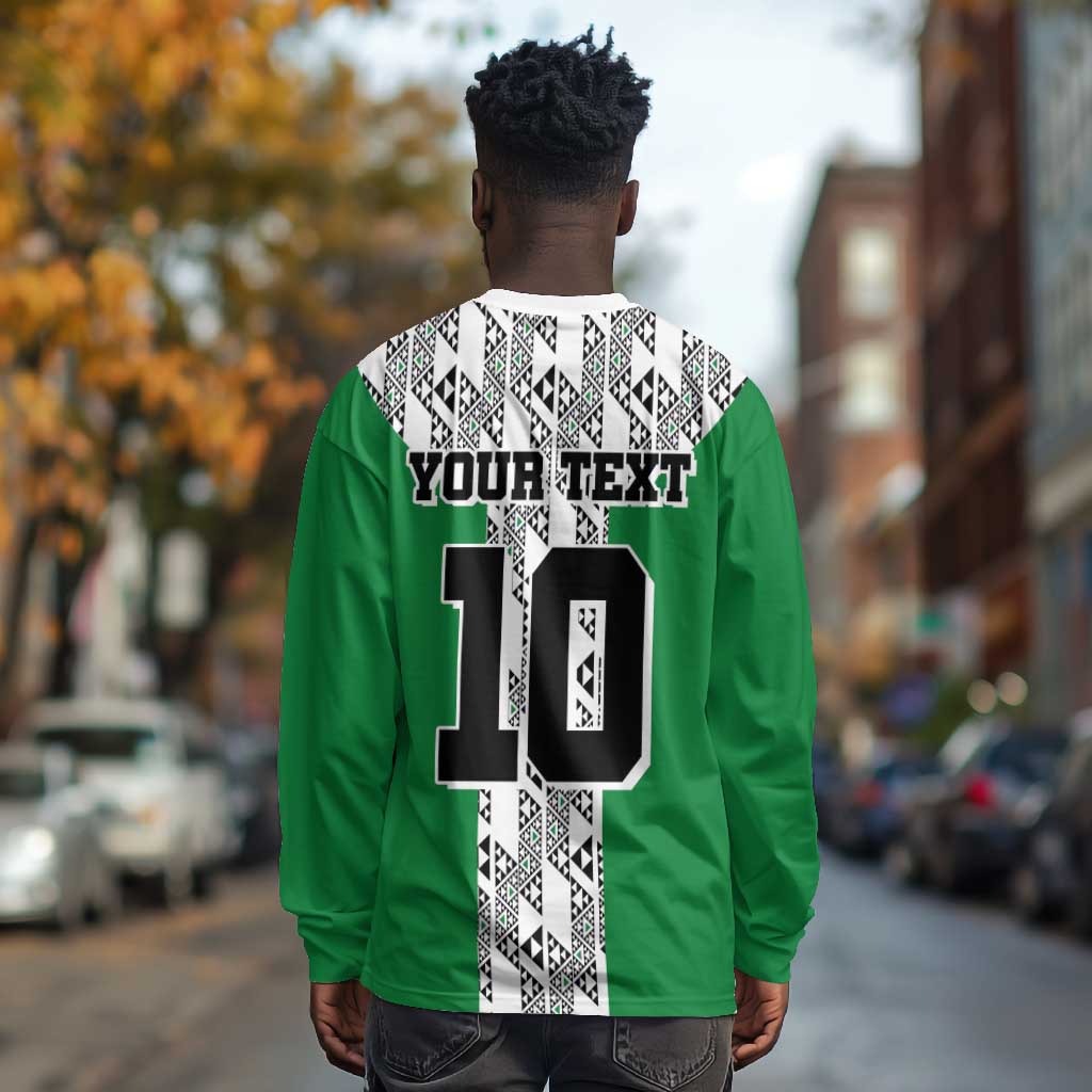 Custom Nigeria National Football Long Sleeve Shirt Inspired Retro Style - Wonder Print Shop