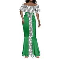 Custom Nigeria National Football Mermaid Dress Inspired Retro Style - Wonder Print Shop