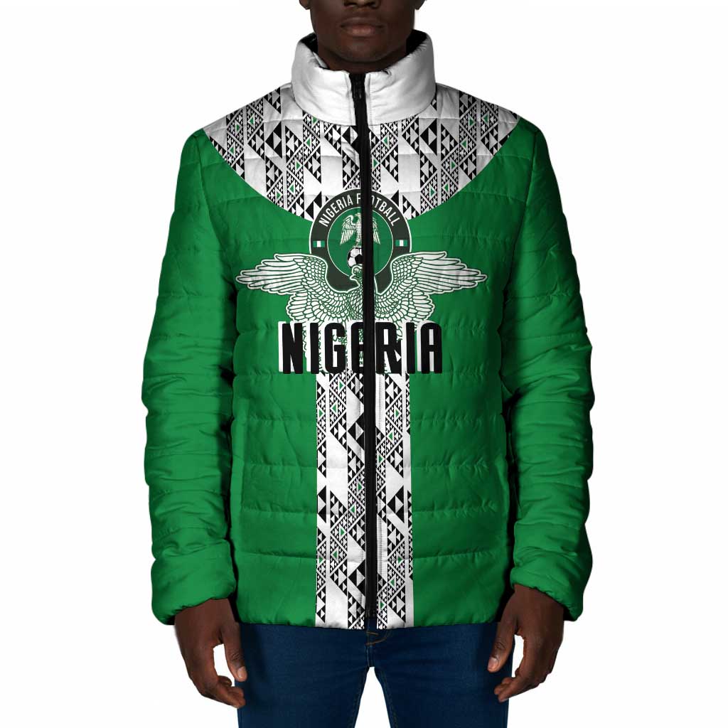 Custom Nigeria National Football Padded Jacket Inspired Retro Style - Wonder Print Shop