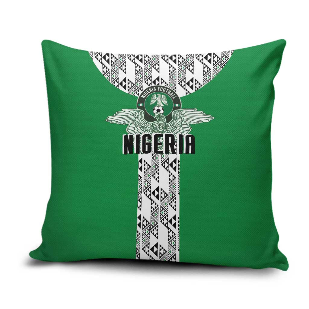 Nigeria National Football Pillow Cover Inspired Retro Style - Wonder Print Shop