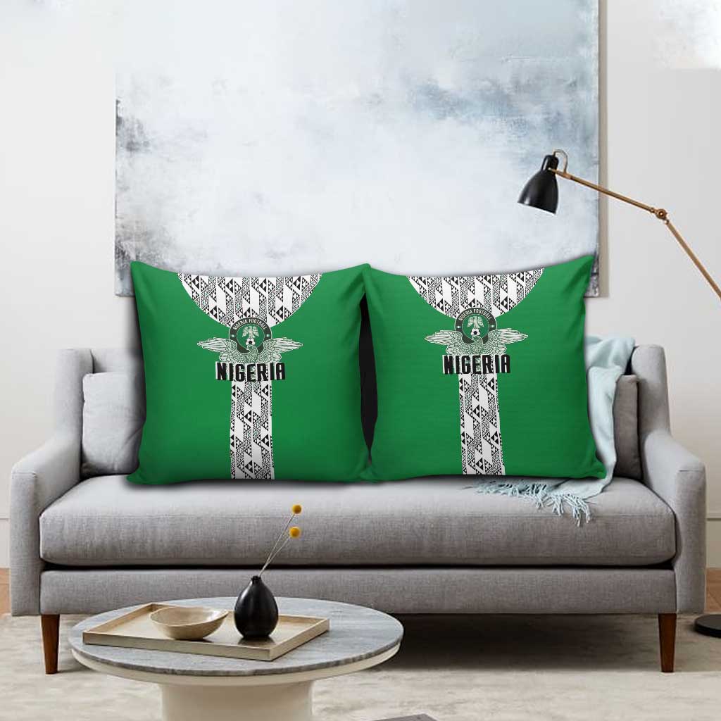 Nigeria National Football Pillow Cover Inspired Retro Style - Wonder Print Shop