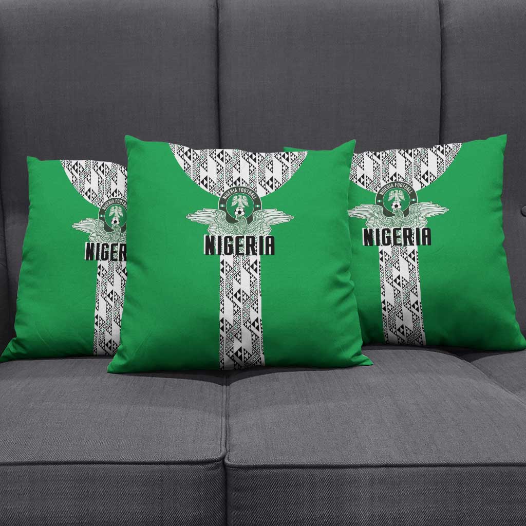 Nigeria National Football Pillow Cover Inspired Retro Style - Wonder Print Shop