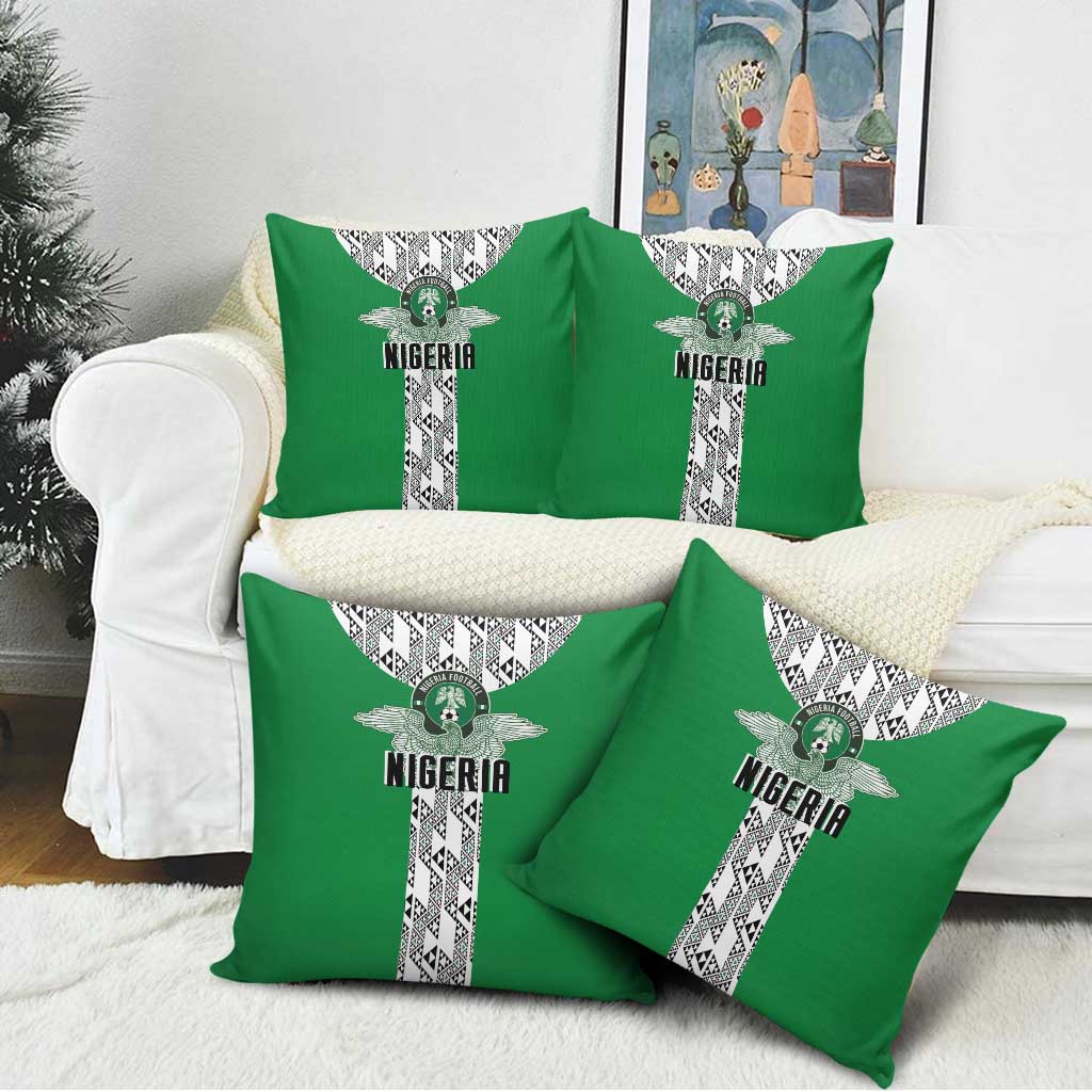 Nigeria National Football Pillow Cover Inspired Retro Style - Wonder Print Shop