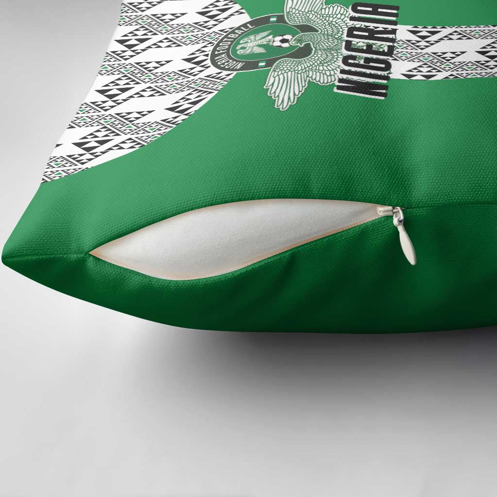 Nigeria National Football Pillow Cover Inspired Retro Style - Wonder Print Shop