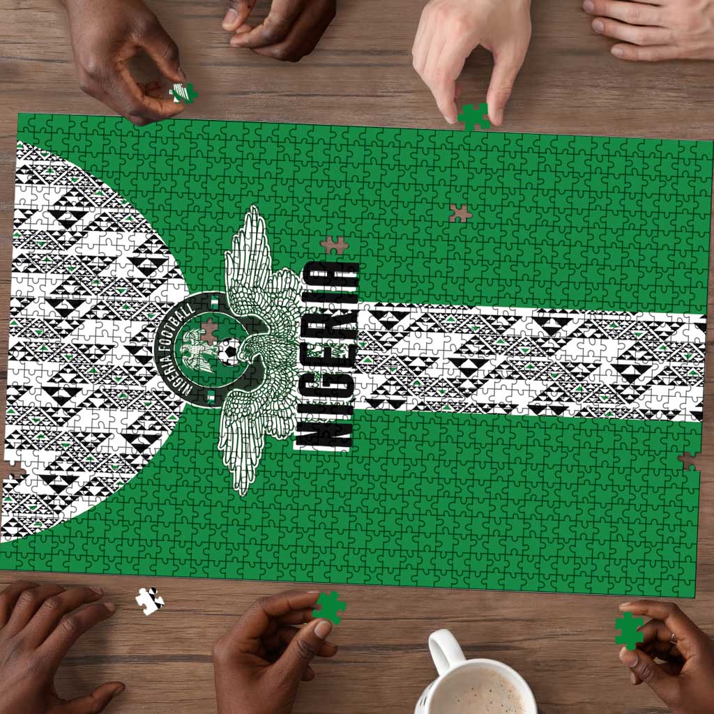 Nigeria National Football Puzzle Inspired Retro Style - Wonder Print Shop