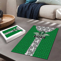 Nigeria National Football Puzzle Inspired Retro Style - Wonder Print Shop