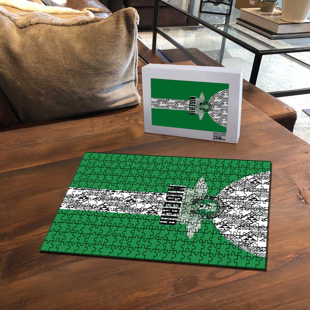 Nigeria National Football Puzzle Inspired Retro Style - Wonder Print Shop