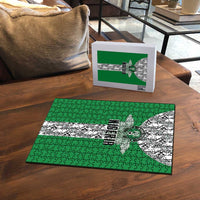Nigeria National Football Puzzle Inspired Retro Style - Wonder Print Shop