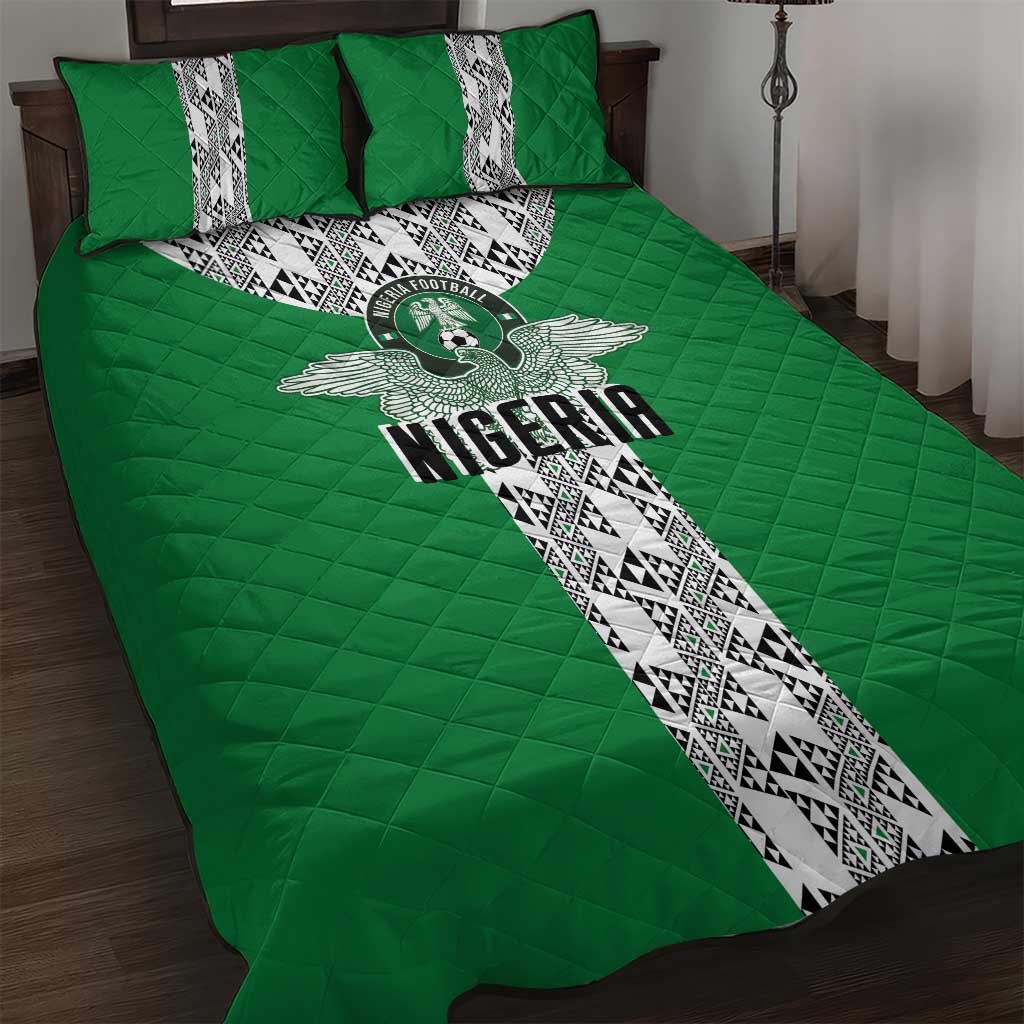 Nigeria National Football Quilt Bed Set Inspired Retro Style - Wonder Print Shop
