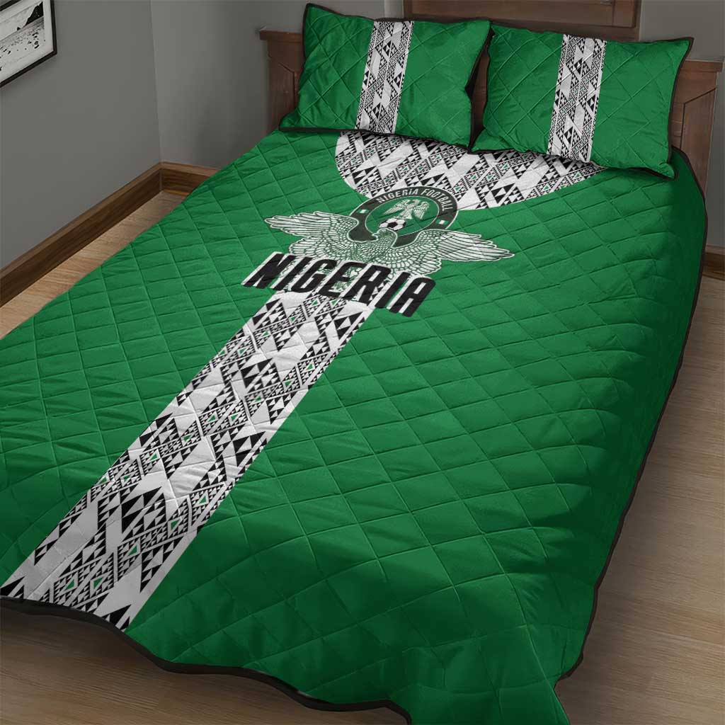Nigeria National Football Quilt Bed Set Inspired Retro Style - Wonder Print Shop