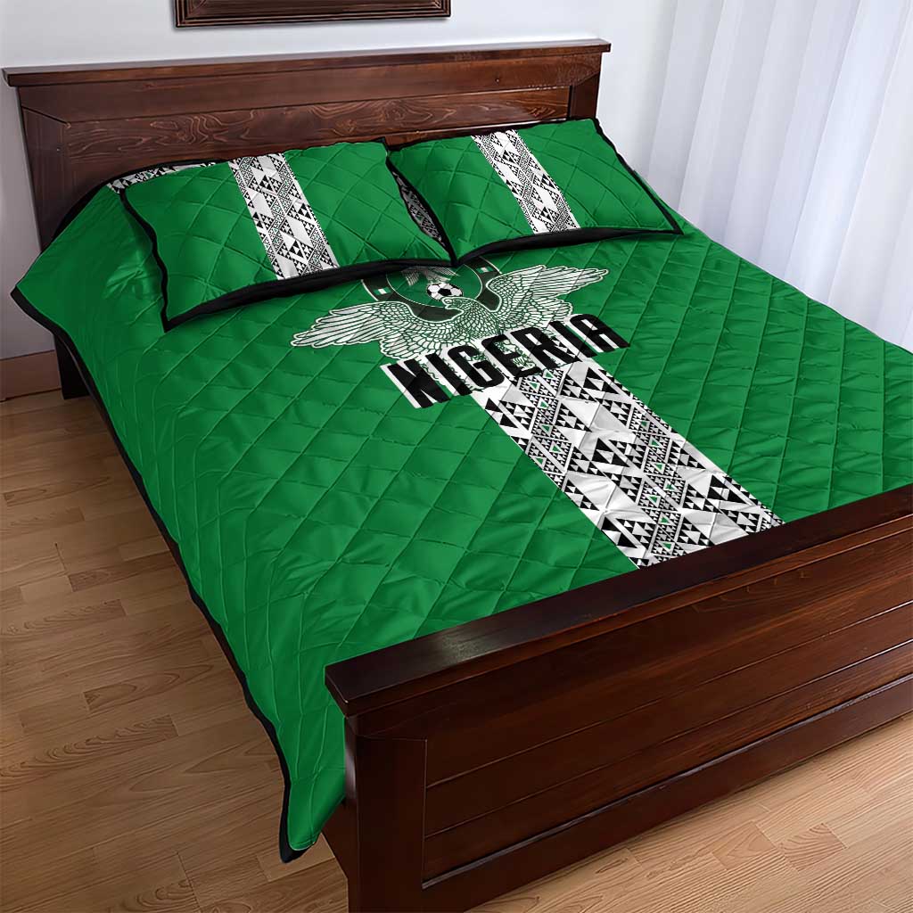 Nigeria National Football Quilt Bed Set Inspired Retro Style - Wonder Print Shop