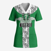 Custom Nigeria National Football Scrub Top Inspired Retro Style - Wonder Print Shop