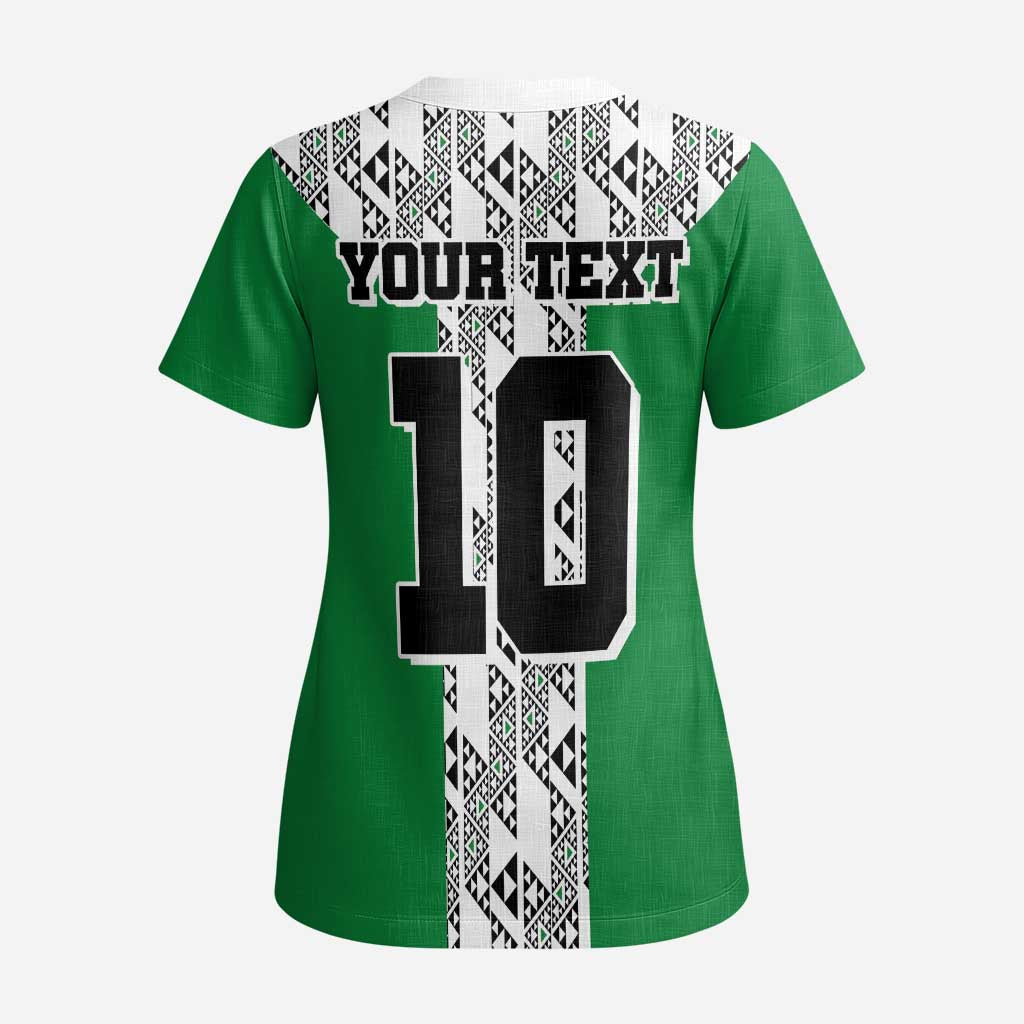 Custom Nigeria National Football Scrub Top Inspired Retro Style - Wonder Print Shop