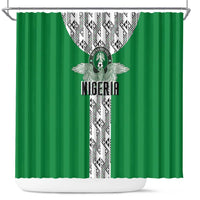 Nigeria National Football Shower Curtain Inspired Retro Style - Wonder Print Shop