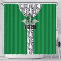 Nigeria National Football Shower Curtain Inspired Retro Style - Wonder Print Shop